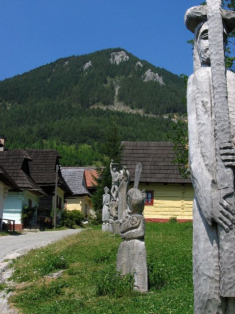 Vlkolinecin kyl on UNESCOn maailmanperintkohde. Vlkolinec, Slovakia.
