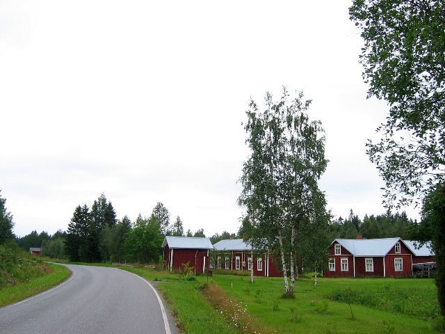 Mainio maantie Siipyyn etelpuolella. Kristiinankaupunki, Suomi.