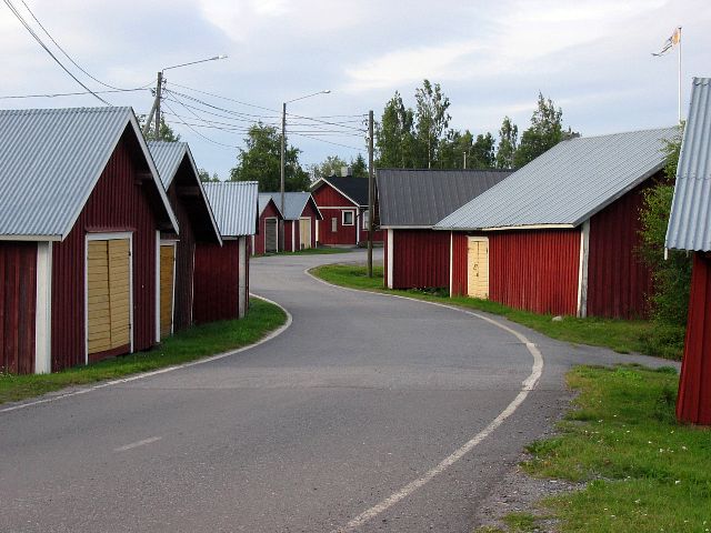 Raippaluodon satama. Mustasaari, Suomi.