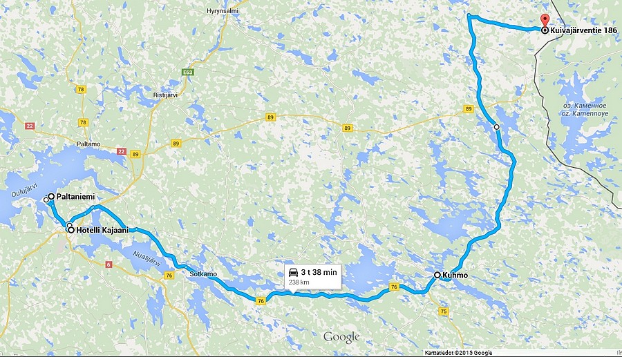 Reittikartta 9.7.2014.