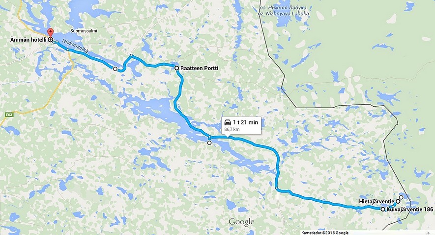Reittikartta 10.7.2014.