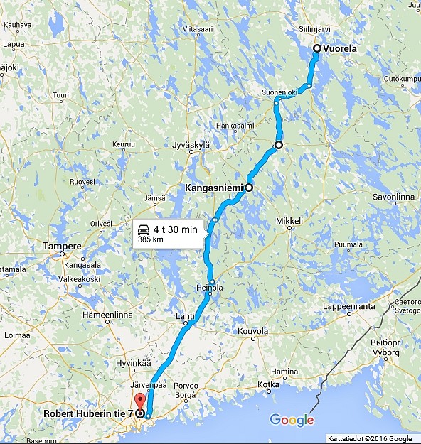 Reittikartta 9.7.2015.