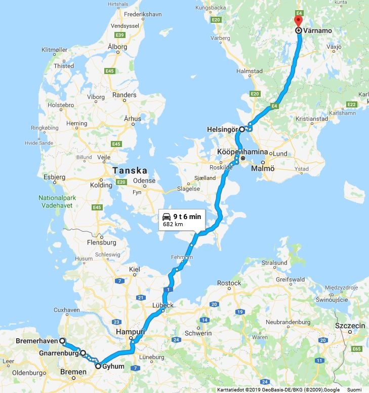 Reittikartta 25.7.2018